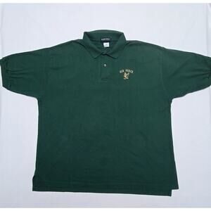 Vintage Air Force Polo Mens Vantage XXL Green 100% Cotton 90s Golf Shirt  VTG